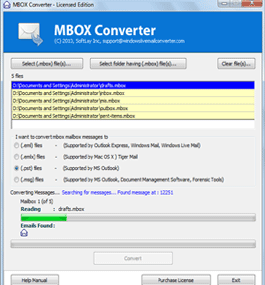 MBOX File to PST File